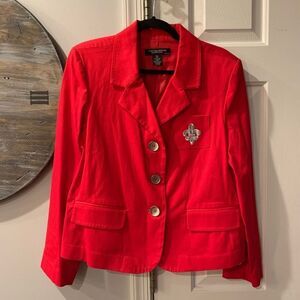 Vintage Lifestyle Attitude Fleur de Lis Jacket PXL NWOT